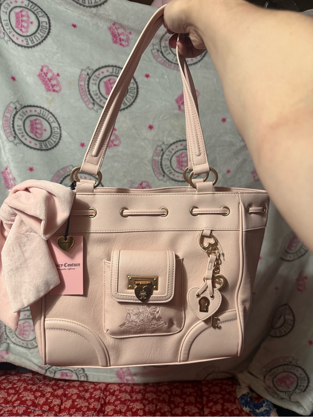 Juicy Couture Royal To Juicy tote Bag with Charm